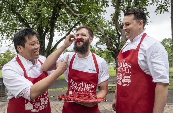 Chefs (L-R) James Wong, Brad Carter and Jaques van der Merwe